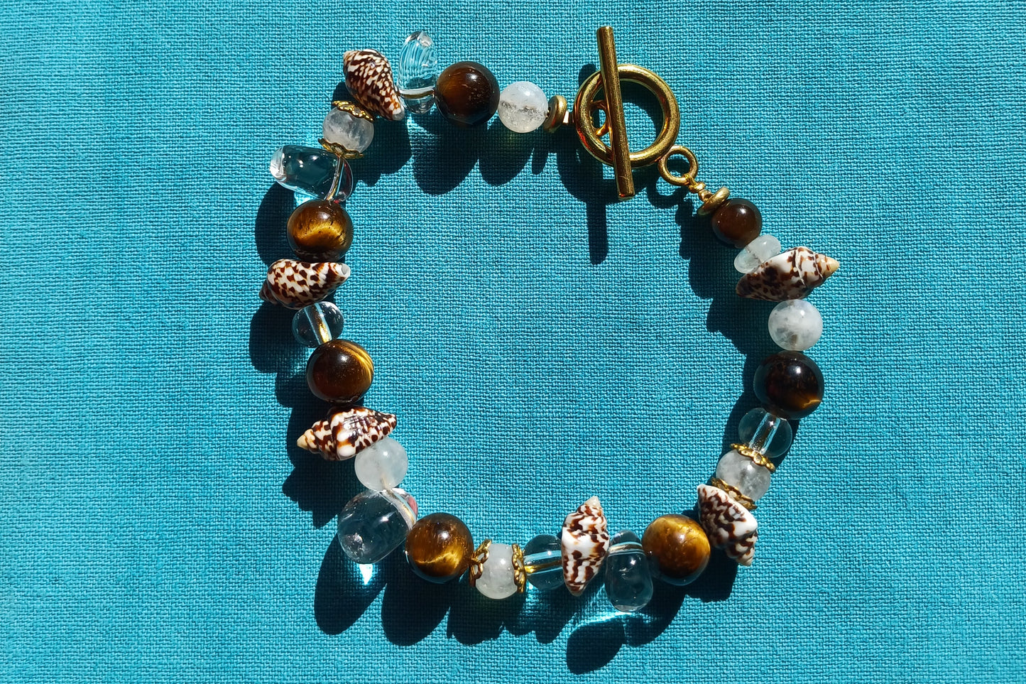 bracelet coquillage rayé