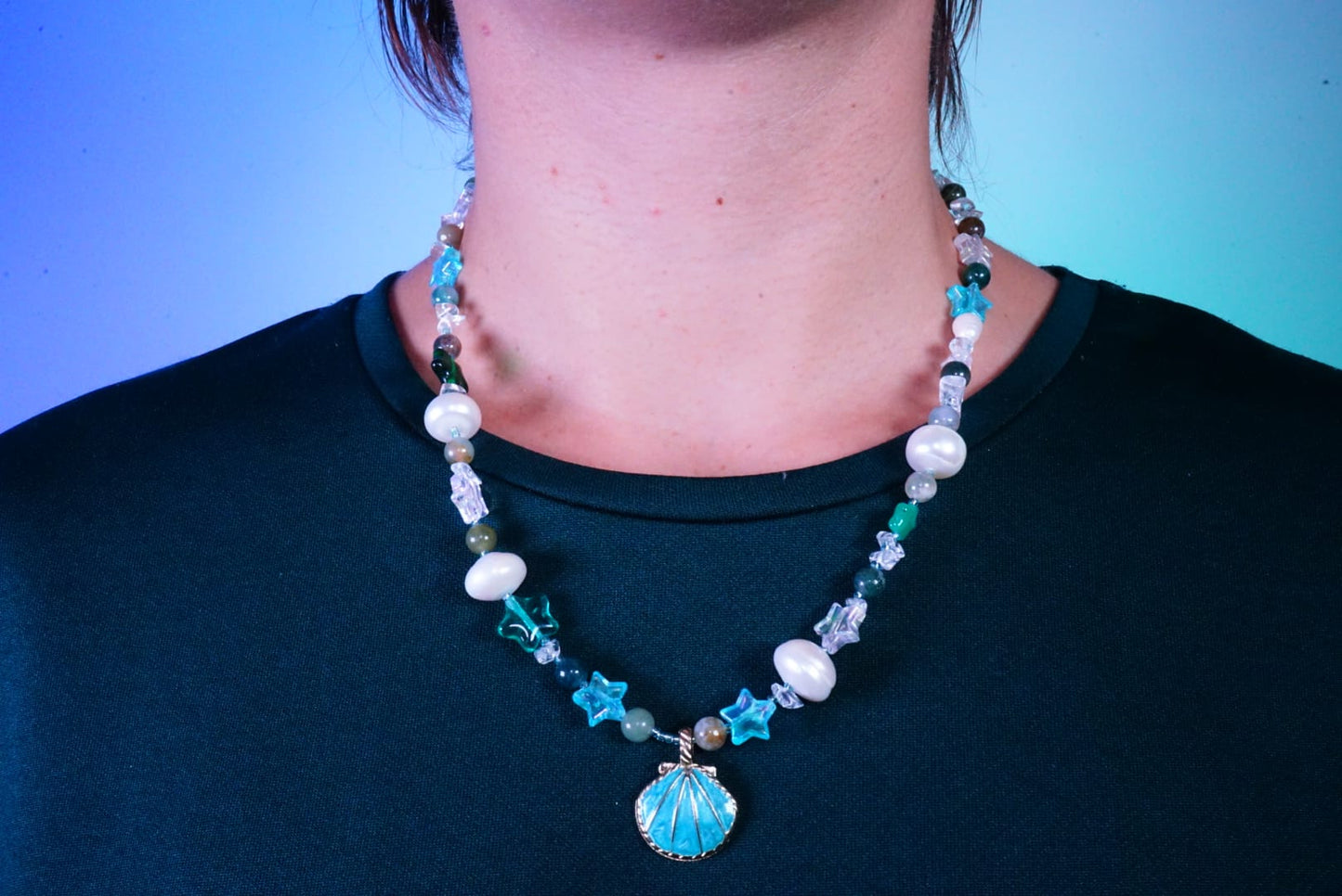collier sirène eau douce